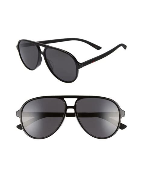 gucci 60mm pilot sunglasses|Gucci sunglasses men's aviator.